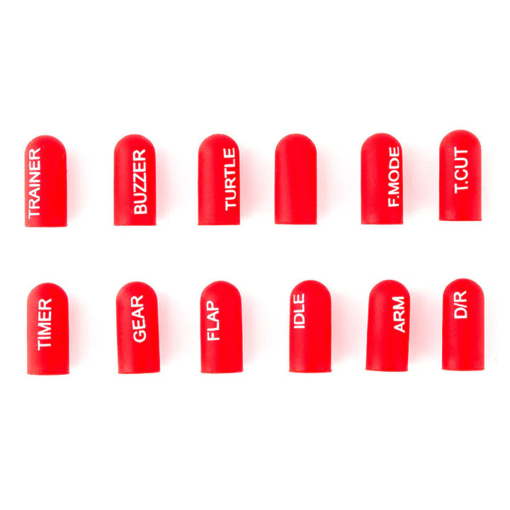 RadioMaster 12pcs Labeled Silicon Switch Cover Set (Short)