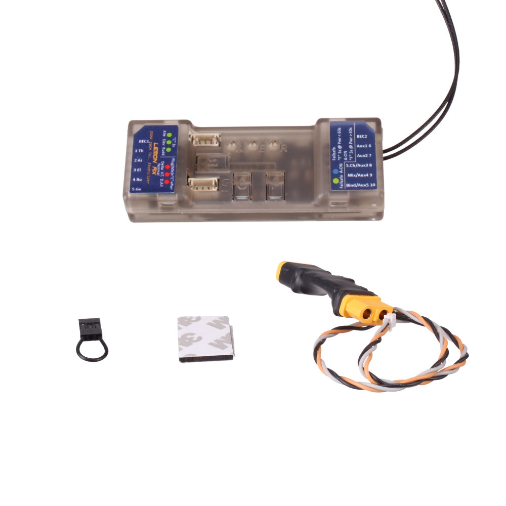 Lemon Rx DSMP 10-Channel Telemetry Stabilizer XT60 Energy Meter DSMX DSM2 Compatible