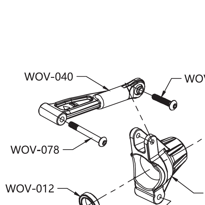 WOV-040 Wov Racing Rear Upper Arms Left & Right Set