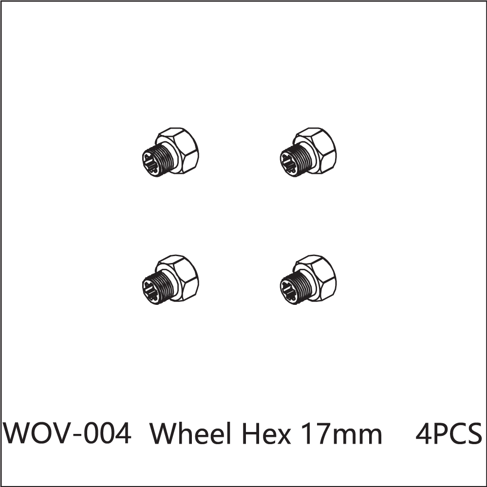 WOV-004 Wov Racing 17mm Wheel Hex