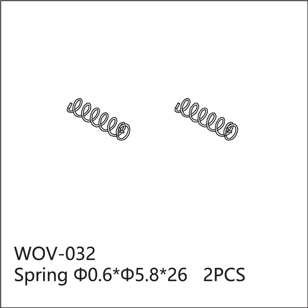 WOV-032 Wov Racing Center Shaft Spring 0.6x5.8x26