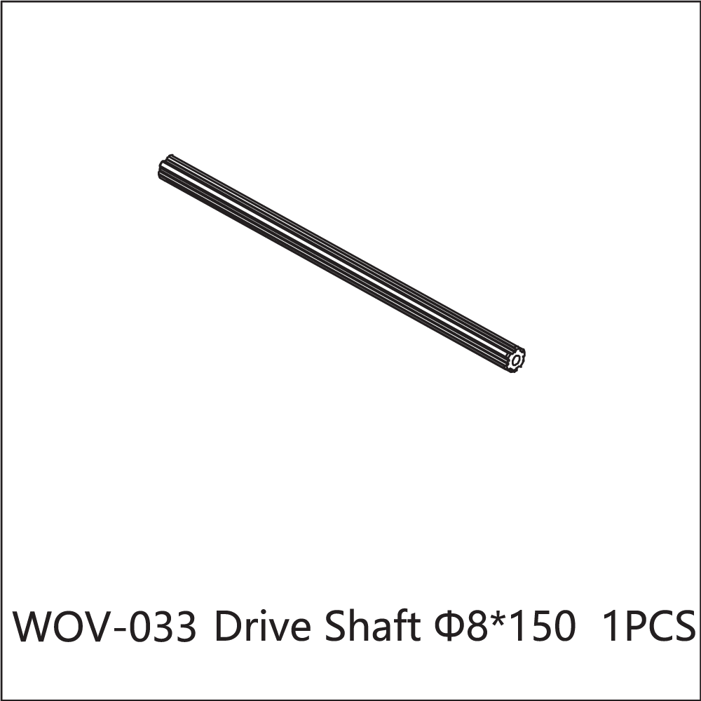WOV-033 Wov Racing Spline Center Shaft 8x150