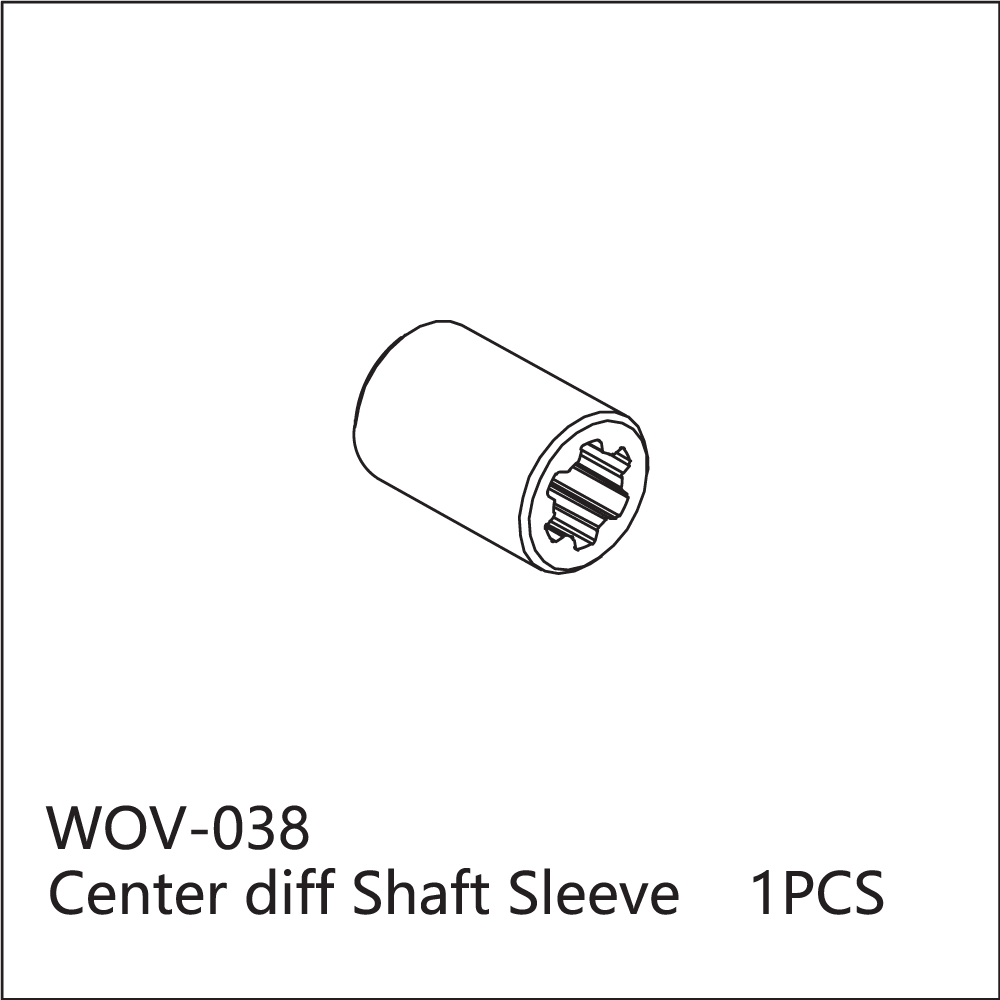 WOV-038 Wov Racing Center Rear Differential Shaft Sleeve