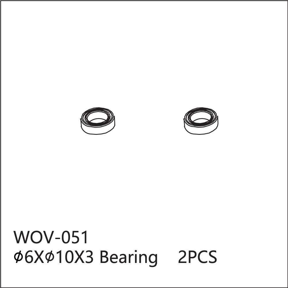 WOV-051 Wov Racing 6X10X3 Bearings
