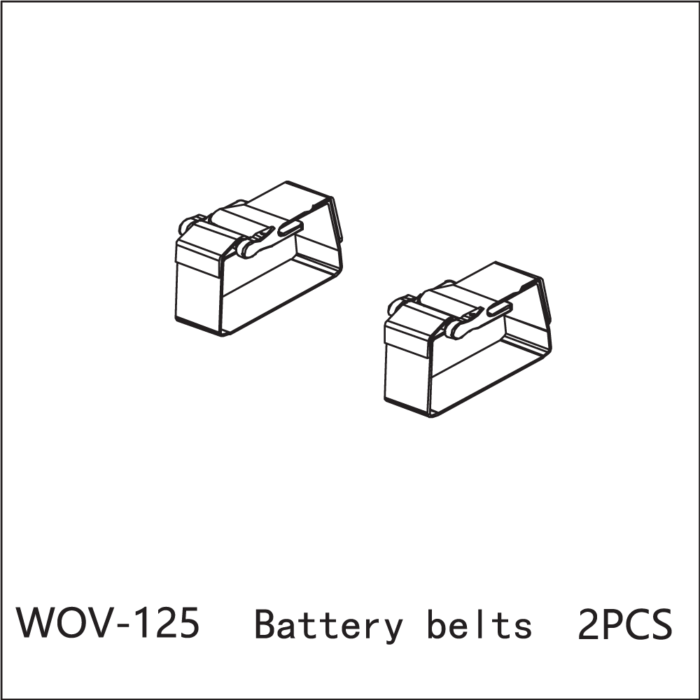 WOV-125 Wov Racing Battery Straps 2PCS