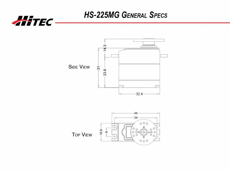 Hitec Mighty Mini Servos Analog  HS-225MG