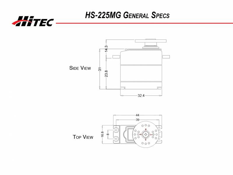 Hitec Mighty Mini Servos Analog HS225MG