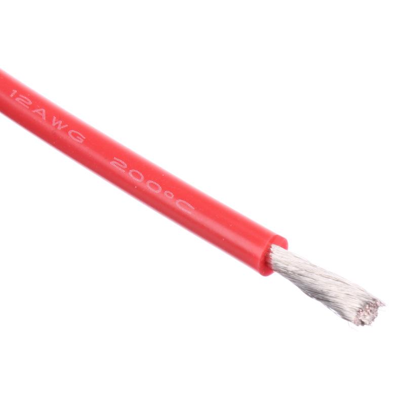 12 AWG Bulk Roll Silicone Wire Priced for Per Foot - Red