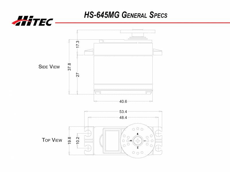 Hitec HS-645MG High Torque, Metal Gear Premium Sport Servo
