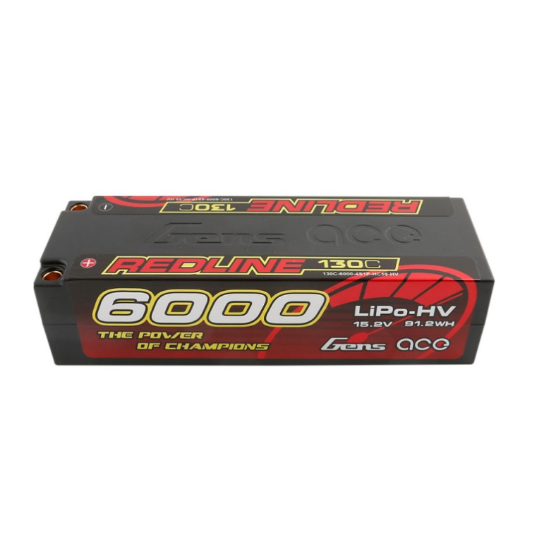 Gens ace Redline 6000mAh 15.2V 130C 4S1P Hard Case HV LiPo Battery