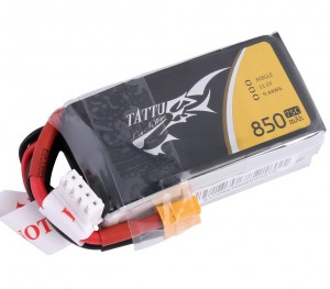 Tattu 850mAh 11.1V 75C 3S1P Lipo Battery Pack with XT30 plug