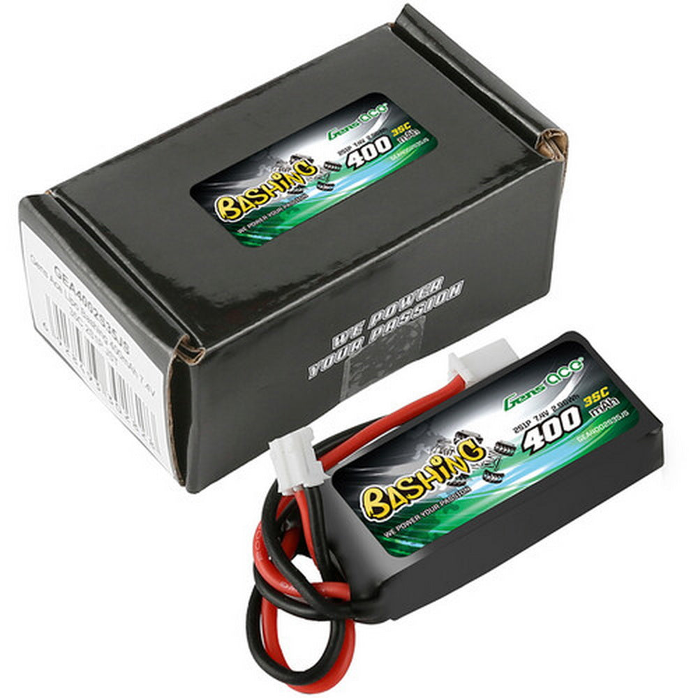 Gens Ace 400mAh 2S 7.4V 35C Adventure Series Lipo Battery Pack with JST  Plug for RC Crawler