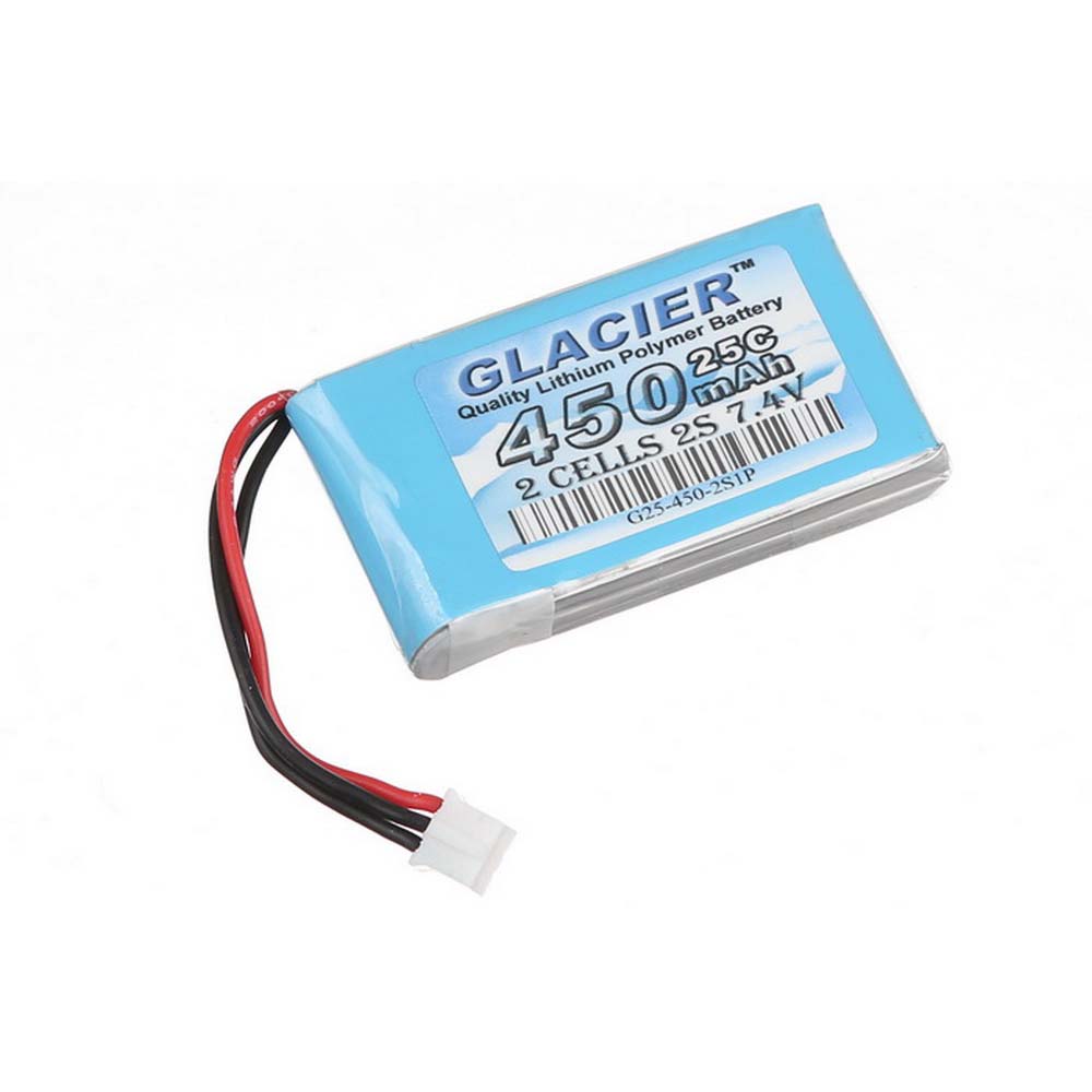 Glacier 25C 450mAh 2S 7.4V LiPo Battery with JST-PH Connector for Blade 130X