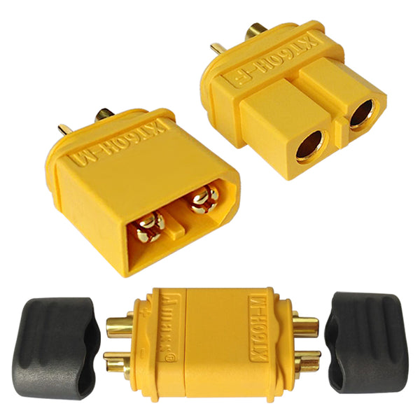 Amass XT60 Male & Female Connector Pair - 60A RC Battery/ESC/Charger Plug (Genuine Amass Brand)