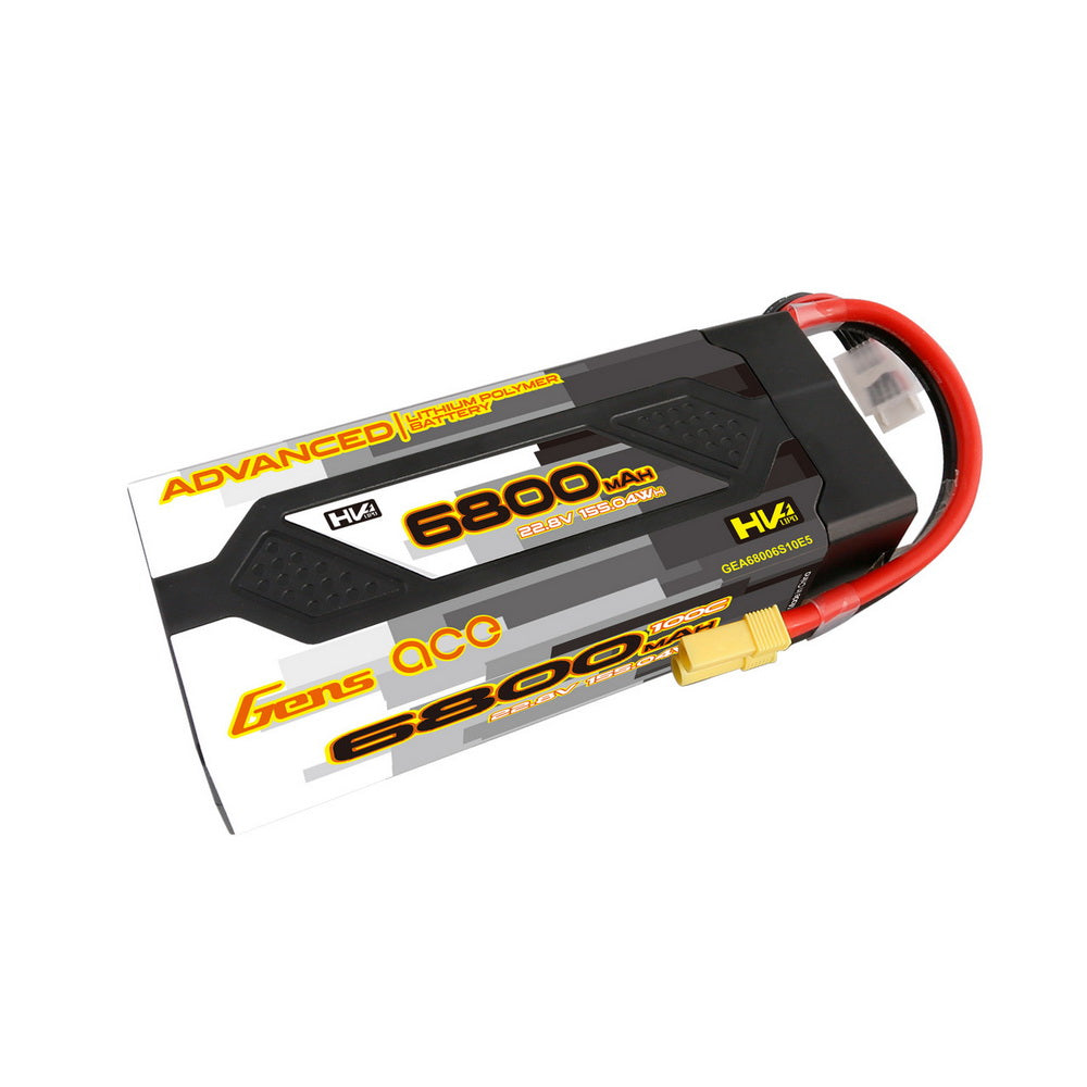 Gens Ace Advanced 6800mAh 22.8 V 100C 6S1P HardCase Lipo Battery Pack 61# With EC5 Plug