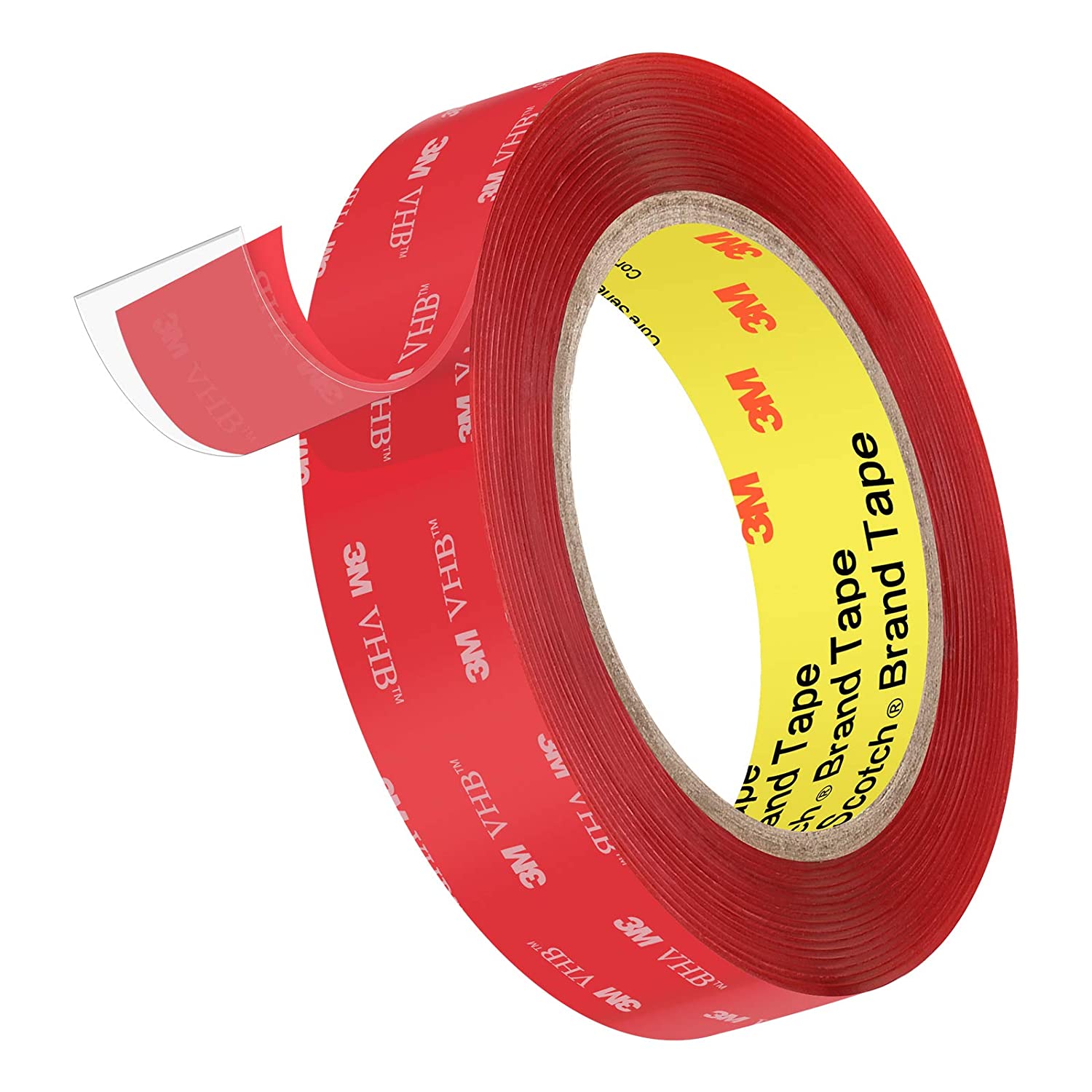 3M VHB 4910 Clear Double Sided Tape 1 inch Wide 10 Foot Long