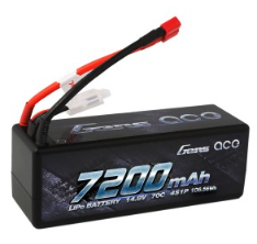 Gens ace 7200mAh 14.8V 70C 4S1P HardCase Lipo Battery 14# with Deans plug