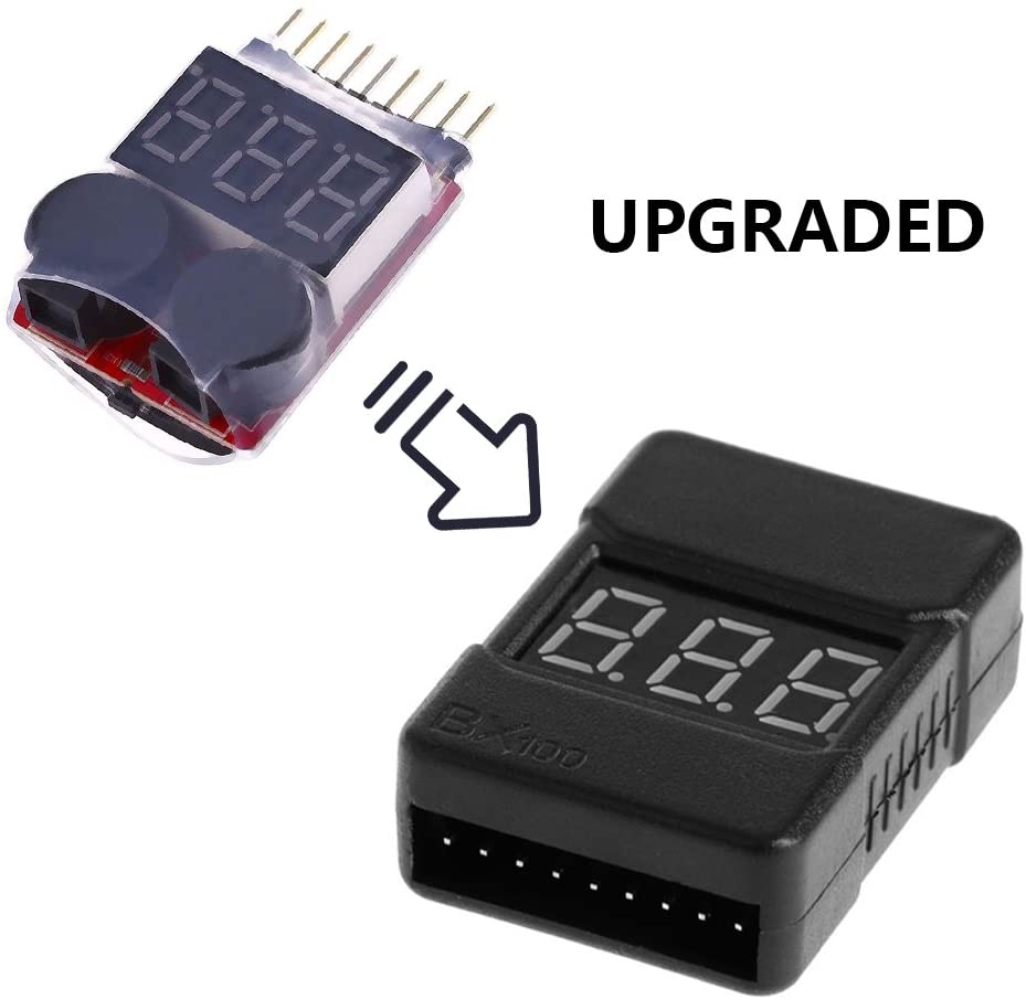 2-8S LiPo Battery Digital Voltage Checker and Alarm
