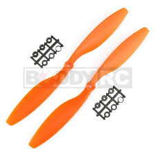 Orange GemFan 10X4.5 inch Slow Flyer Reverse CW Propellers