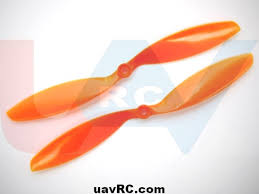 Orange GemFan 12X4.5 inch Slow Flyer Reverse CW Propellers