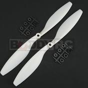 White GemFan 8X4.5 inch Slow Flyer Reverse CW Propellers