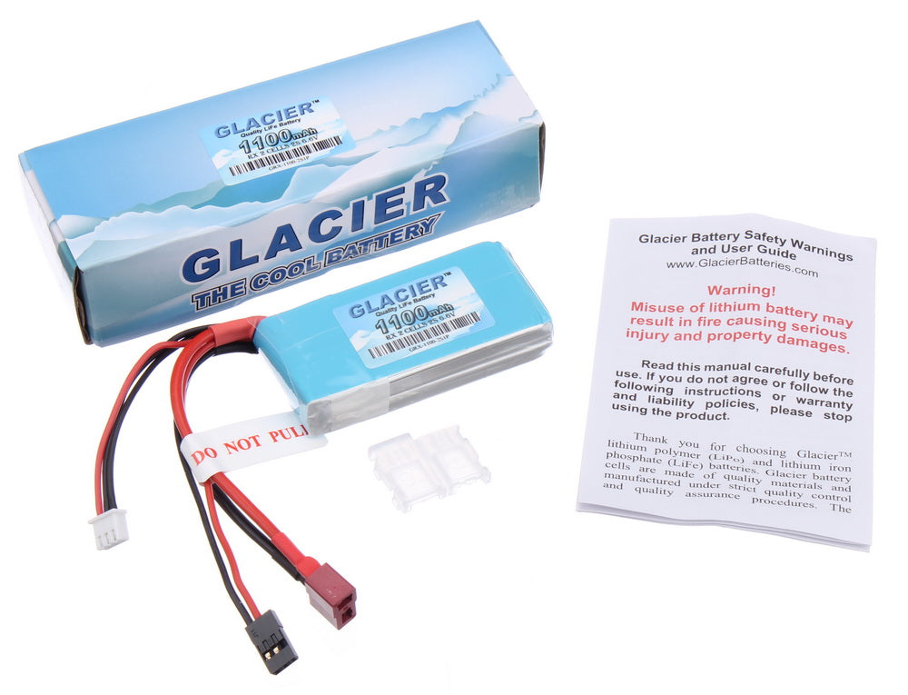 Glacier 1100mAh 2S 6.6V LiFe Receiver Battery