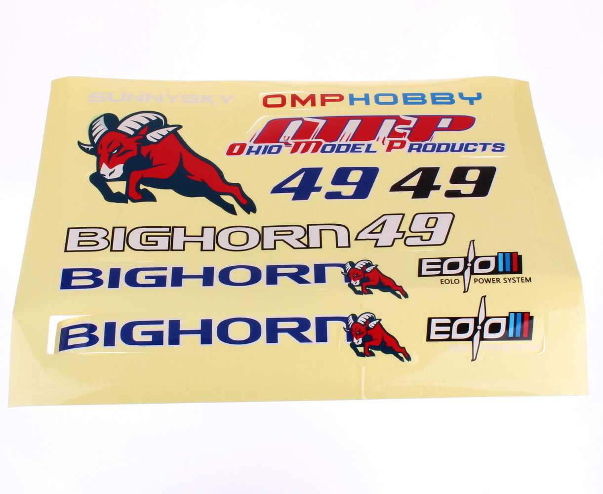 OMPHOBBY 49" BigHorn Decal Sticker Sheet