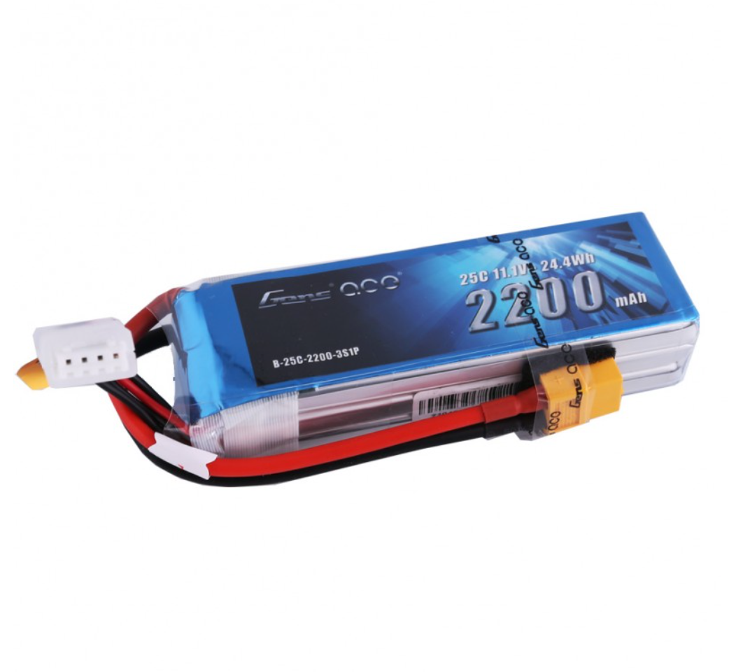 Gens ace 25C 2200mah 11.1V 3S Lipo Battery Pack with XT60 Plug