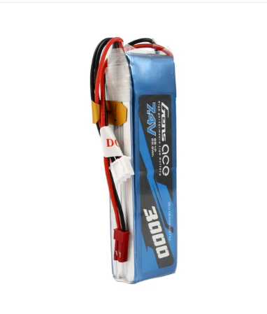 Gens Ace 3000mAh 7.4V 2S1P TX Lipo Battery Pack With JST Plug