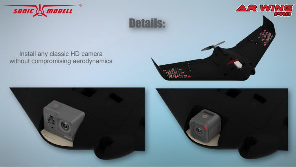 航空機・ヘリコプター Sonicmodell AR Wing Pro 1000mm PNP Sonic Modell AR Wing Pro 1000mm Wingspan EPP FPV Flying Wing RC Airpla
