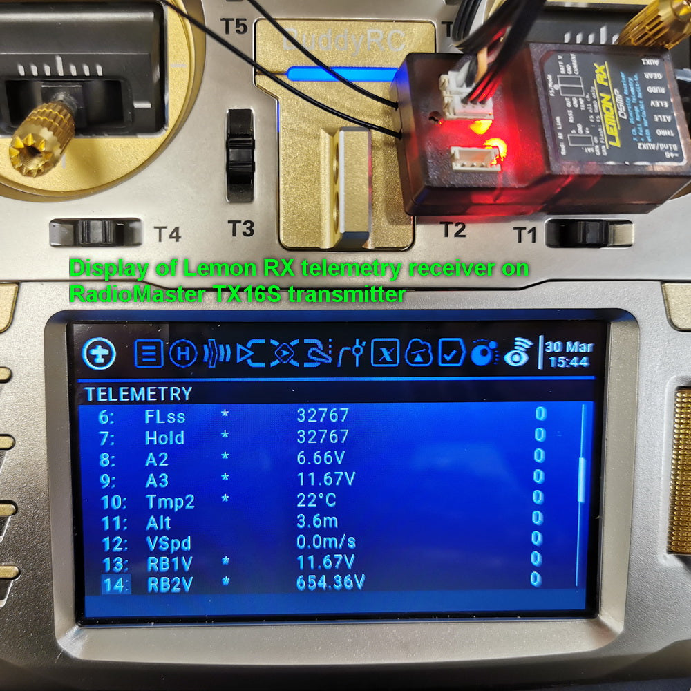 Lemon Rx 7 Channel Full-Range Telemetry with Diversity Receiver Vario Energy Meter Altitude XT60 Package P-00131