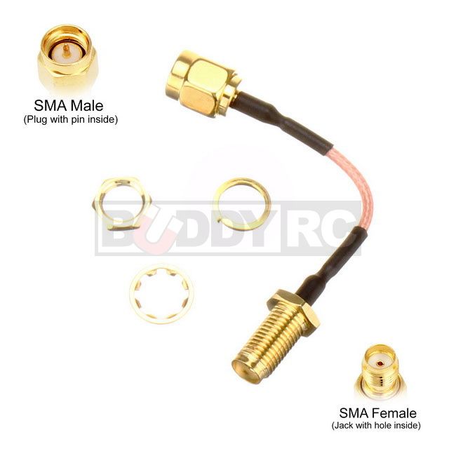 5CM SMA Male to SMA Female Extension Cable