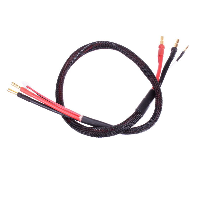RC Car Battery Charge Cable 4mm & 5mm Bullet Connector 2 in 1 12 or 24 inch