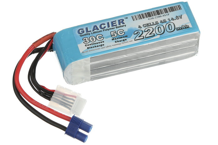 Glacier 30C 2200mAh 4S 14.8V LiPo Battery with EC3 Connector