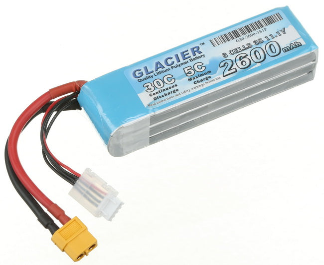 Glacier 30C 2600mAh 3S 11.1V LiPo Battery with XT60 Connector
