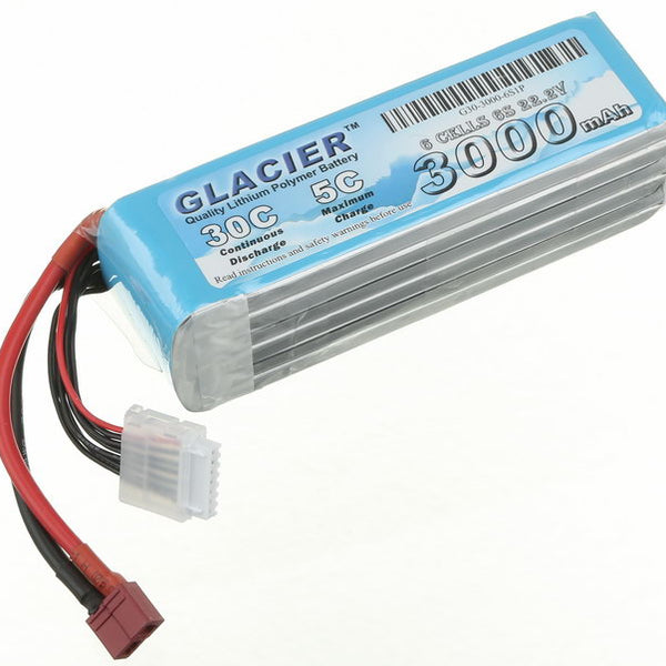 30 c rating lipo Glacier 30C 3000mAh 6S 22.2V LiPo Battery