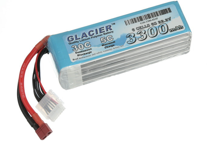 Glacier 30C 3300mAh 6S 22.2V LiPo Battery