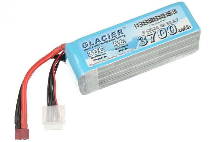 Glacier 30C 3700mAh 6S 22.2V LiPo Battery