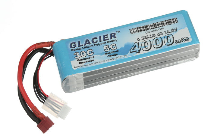 Glacier 30C 4000mAh 4S 14.8V LiPo Battery