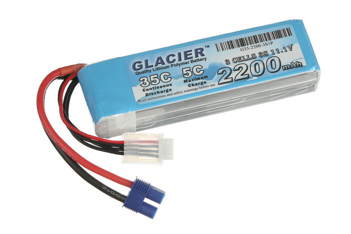 Glacier 35C 2200mAh 3S 11.1V LiPo Battery with EC3 Connector
