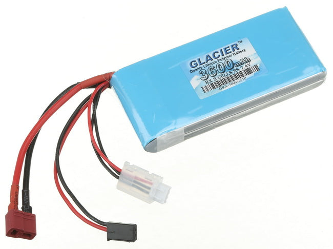 Glacier 3600mAh 2S 7.4V LiPo Receiver Battery