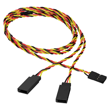 Twisted 20 AWG "Y" Servo Wire with Connectors