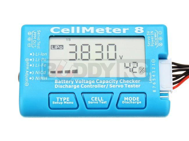 AOK CellMeter 8 Battery Voltage Capacity Checker & Servo Tester & Balancer