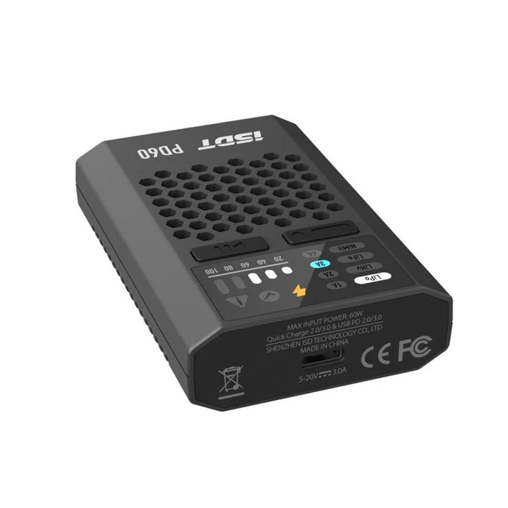 usb c lipo charger ISDT PD60 60W 6A 1-4S USB-C Input Battery Charger