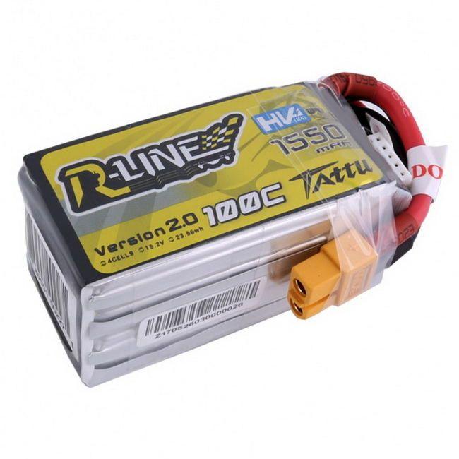 Tattu R-Line Version 2.0 1550mAh 100C 4S1P High Voltage Lipo Battery Pack with XT60 Plug